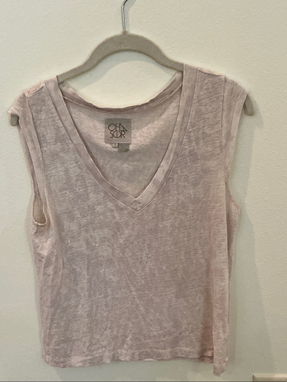 Chaser Light grey V-Neck Sleeveless Tank Top